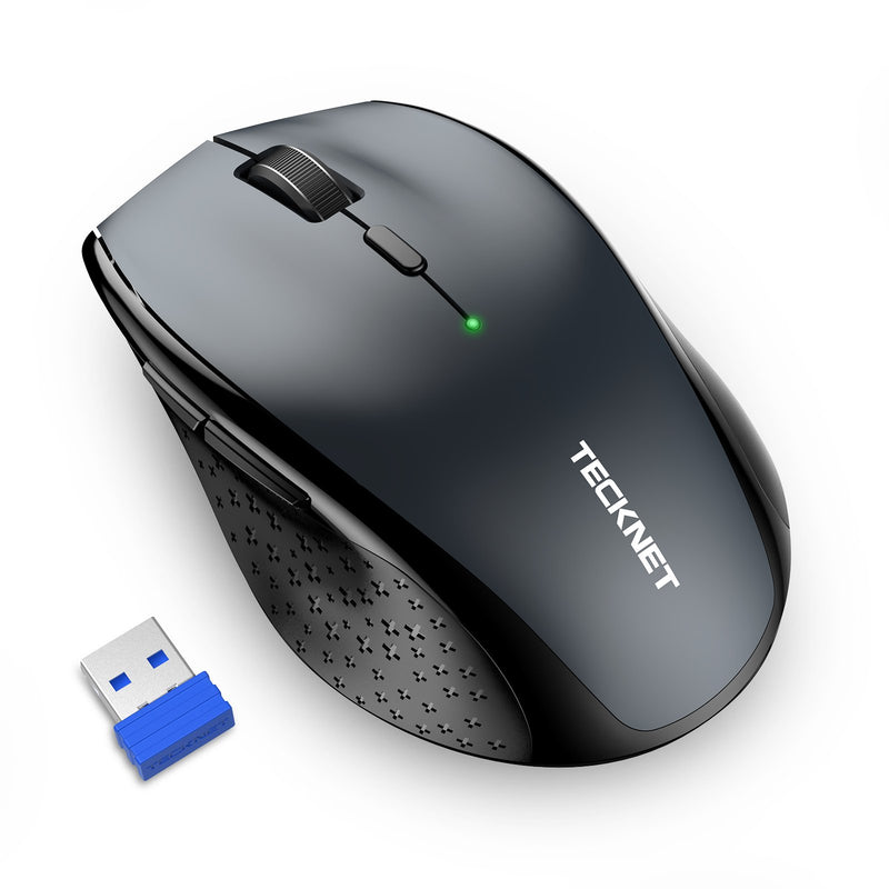 TECKNET Classic 2.4G Wireless Mouse, 4800 DPI, 6 Adjustment Levels, Nano  Receiver